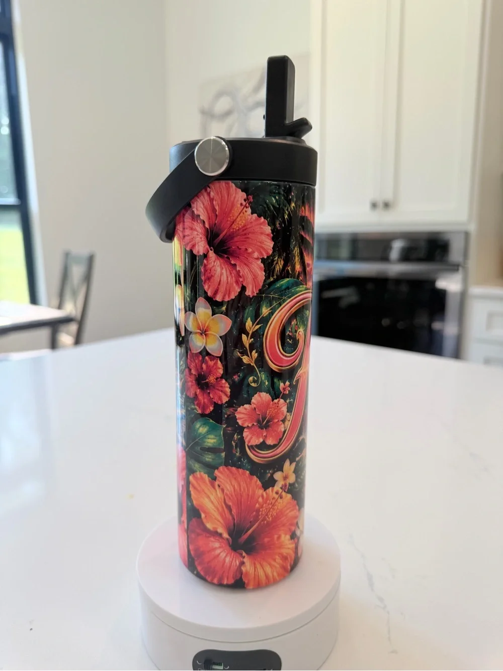 New 20oz Colorful Tropical Insulated tumbler Multi-Color with your name.